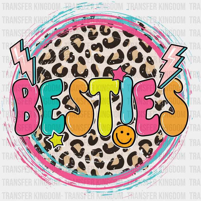 Besties Leopard Print - Best Friends DTF Transfer