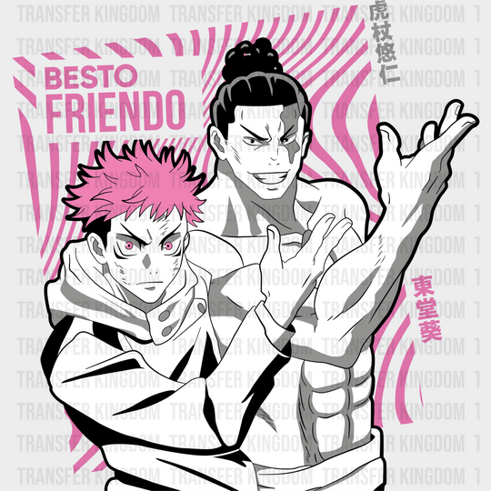 Besto Friendo Pink Design - Jujutsu Kaisen Dtf Transfer