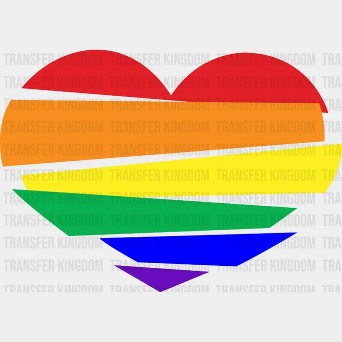 Bi Pride Heart- Bisexual Pride Flag Design - DTF heat transfer