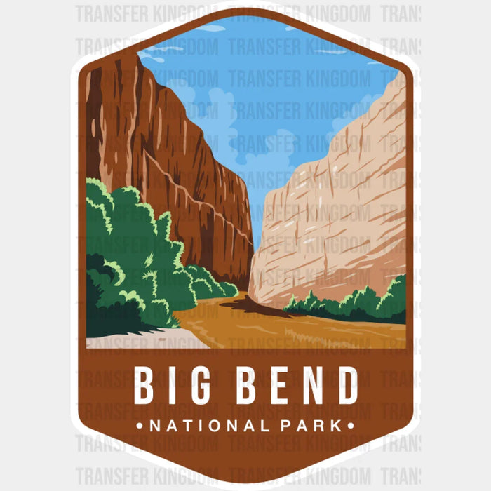 Big Bend National Park Colorful Design - National Parks DTF Transfer