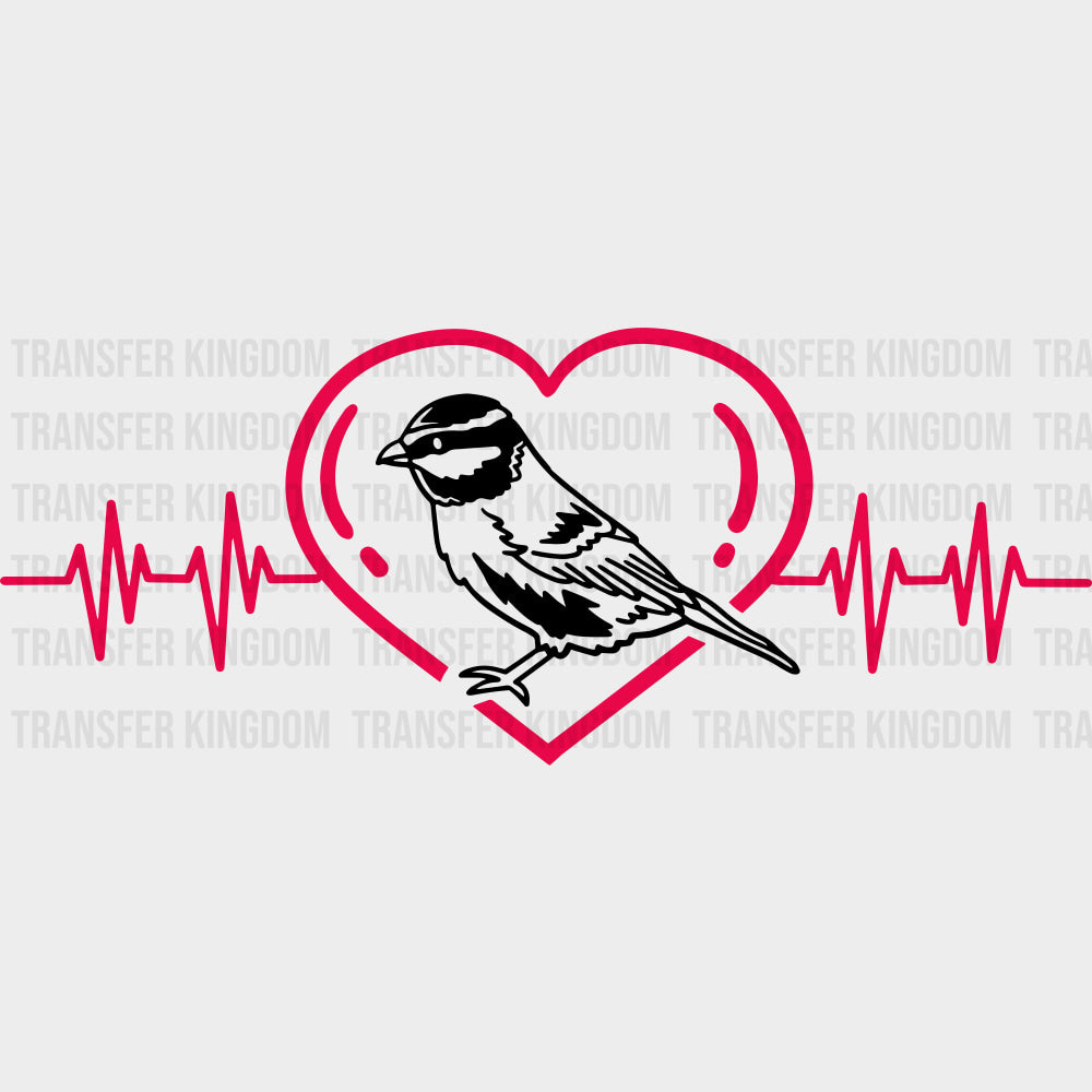 Bird In Heart - Birds DTF Transfers transfer-kingdom Dark Color Design (See Imaging)