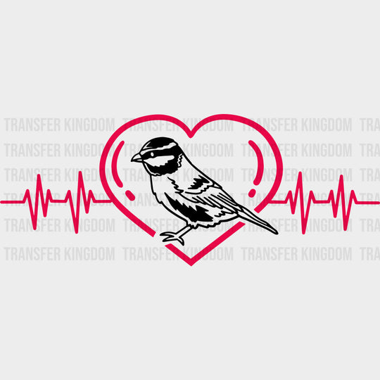 Bird In Heart - Birds DTF Transfers transfer-kingdom Dark Color Design (See Imaging)