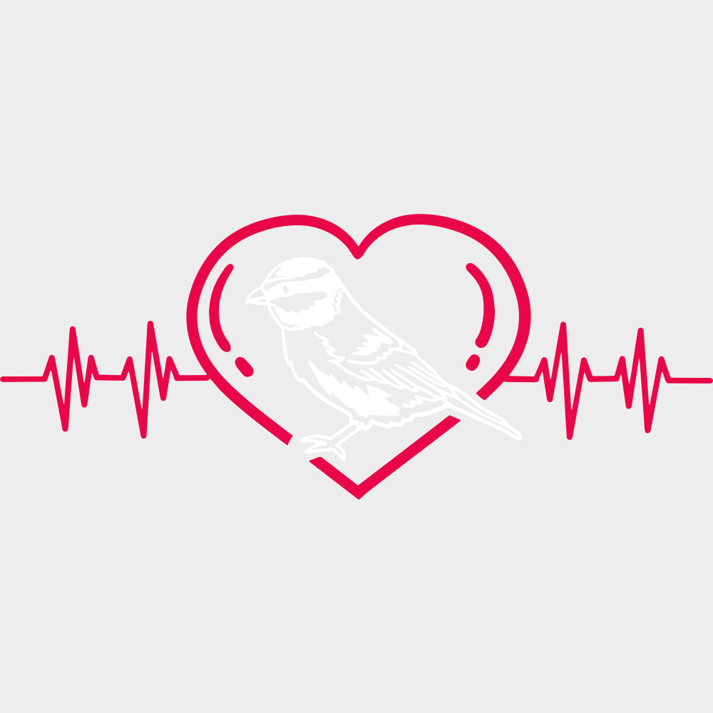 Bird In Heart - Birds DTF Transfers transfer-kingdom Light Color Design (See Imaging)