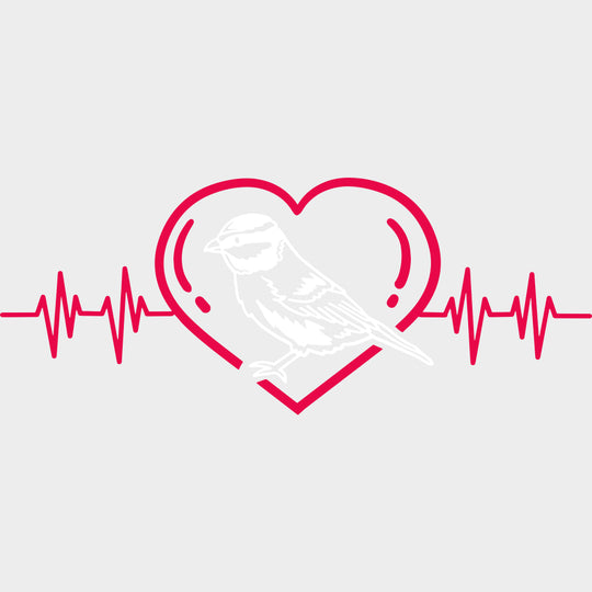 Bird In Heart - Birds DTF Transfers transfer-kingdom Light Color Design (See Imaging)