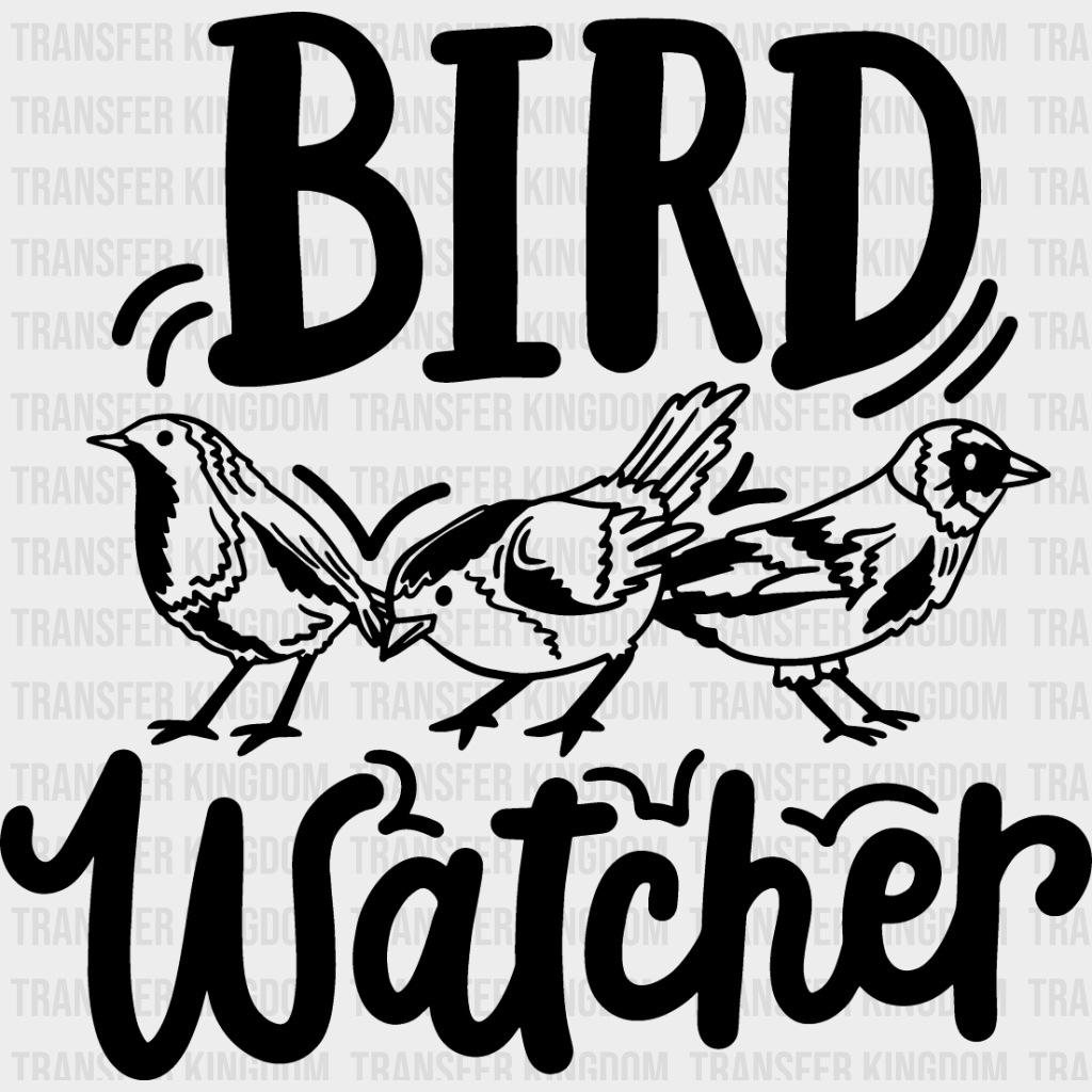 Bird Watcher Design - Birds Iron On Dtf Transfer Unisex S & M (10’’) / Dark Color See Imaging