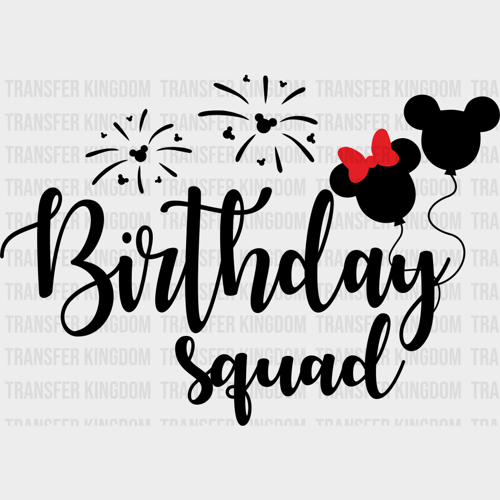 Birthday Squad Disney Dtf Transfer