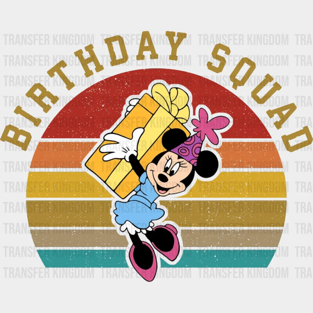 Birthday Squad Mickey And Minnie Design - Dtf Heat Transfer