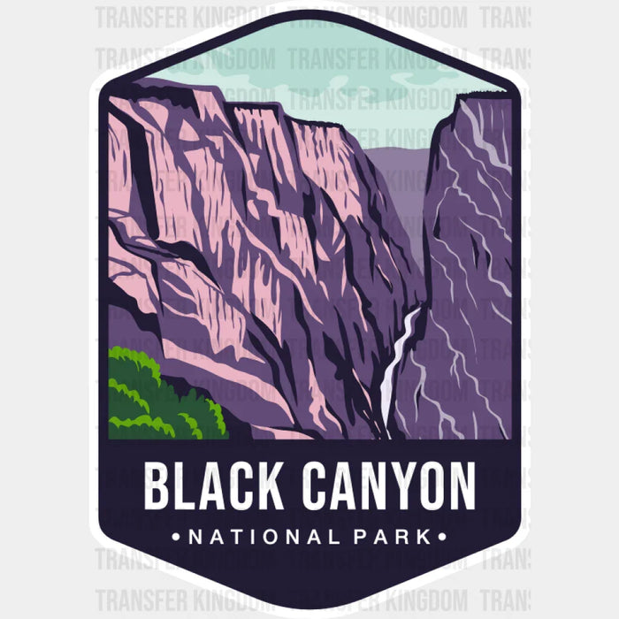 Black Canyon National Park Colorful Design - National Parks DTF Transfer
