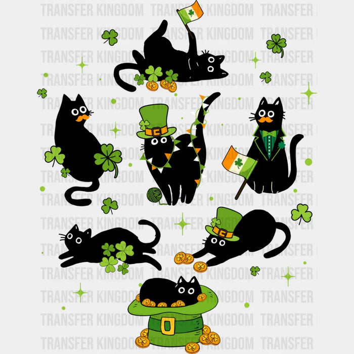 Black Cats Clovers - St. Patrick's Day DTF Transfer