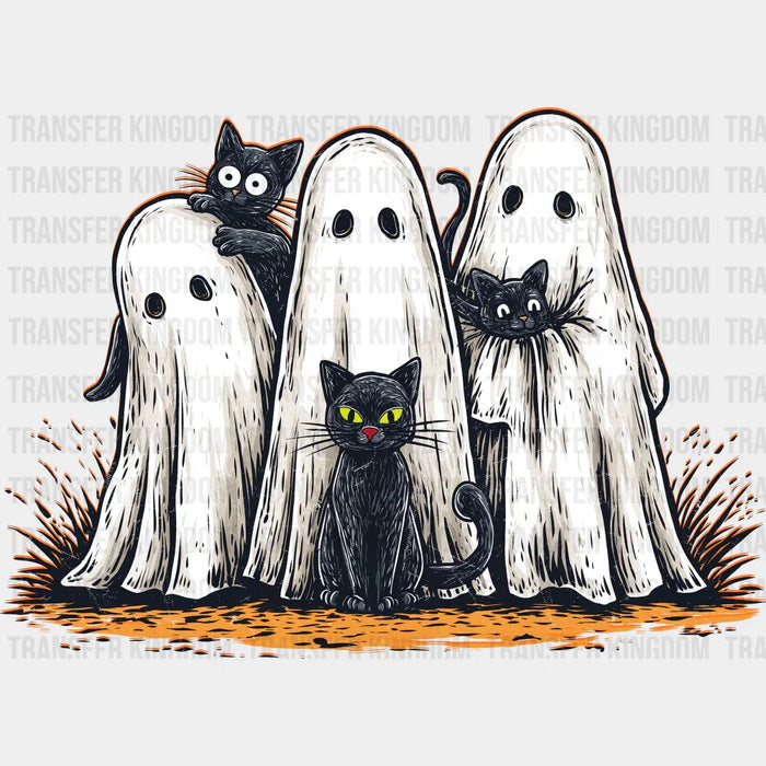 Black Cats & Ghosts - Halloween DTF Transfer