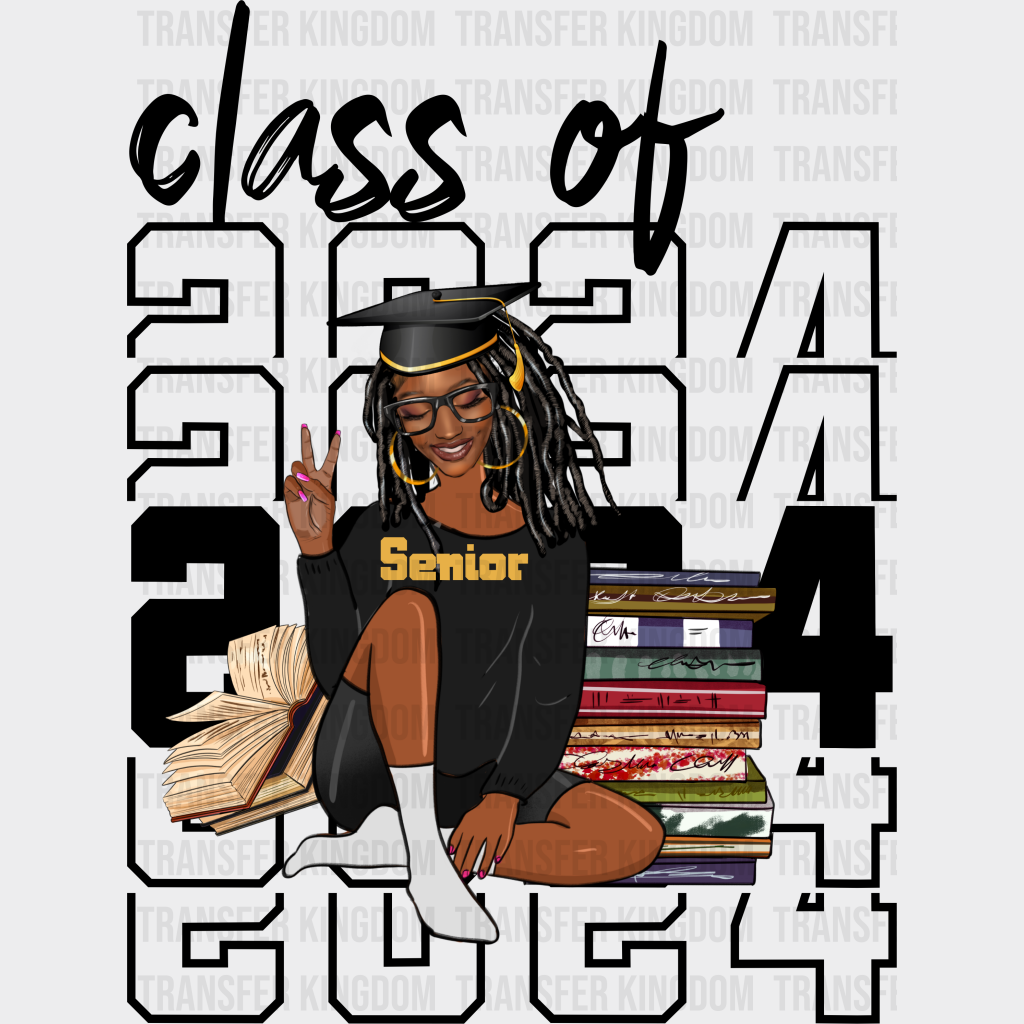 Black Girl Class Of 2024 - Graduation Dtf Transfer