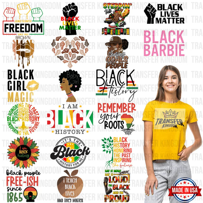 Black History Month-BLM Premade Gang sheet - 20 PCS 10 INCH (Version 4)