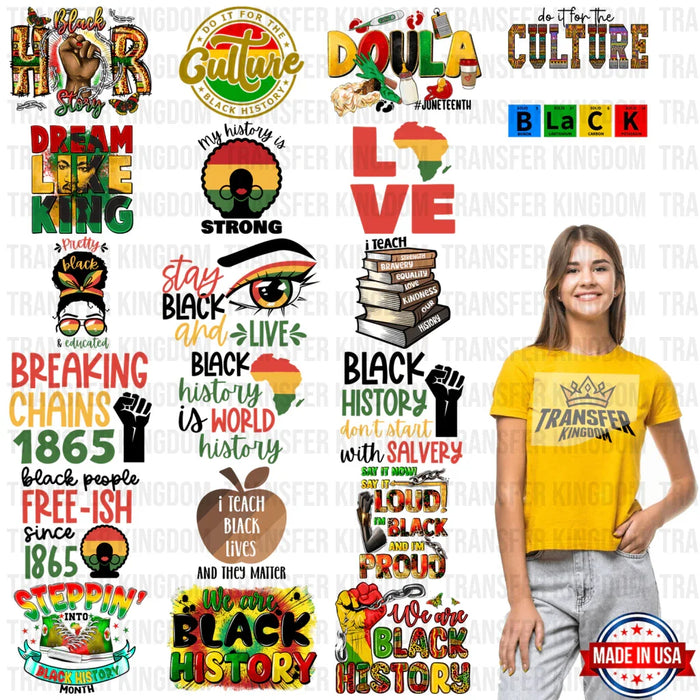 Black History Month-BLM Premade Gang sheet - 20 PCS 10 INCH (Version 3)