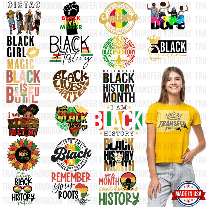 Black History Month-BLM Premade Gang sheet - 20 PCS 10 INCH (Version 2)
