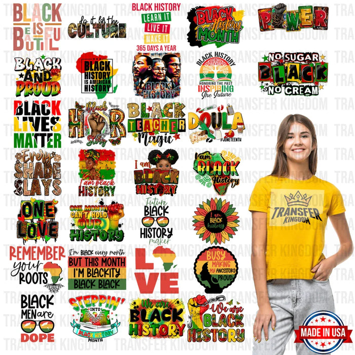 Black History Month-BLM Premade Gang sheet - 30 PCS 10 INCH (Version 5)