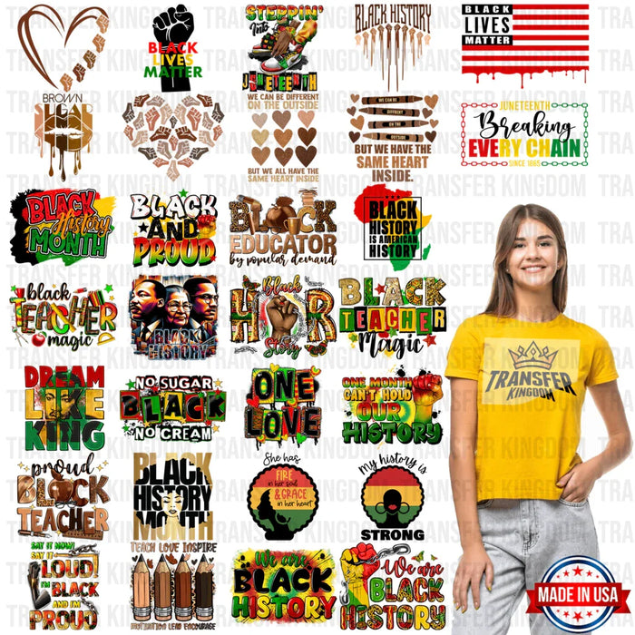 Black History Month-BLM Premade Gang sheet - 30 PCS 10 INCH (Version 1)