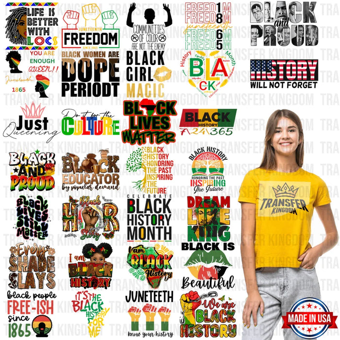 Black History Month-BLM Premade Gang sheet - 30 PCS 10 INCH (Version 4)