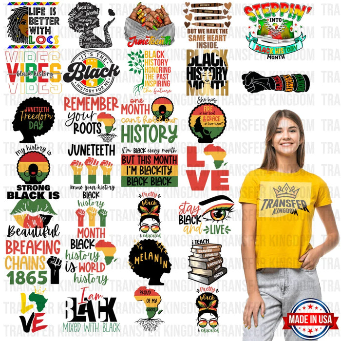 Black History Month-BLM Premade Gang sheet - 30 PCS 10 INCH (Version 3)