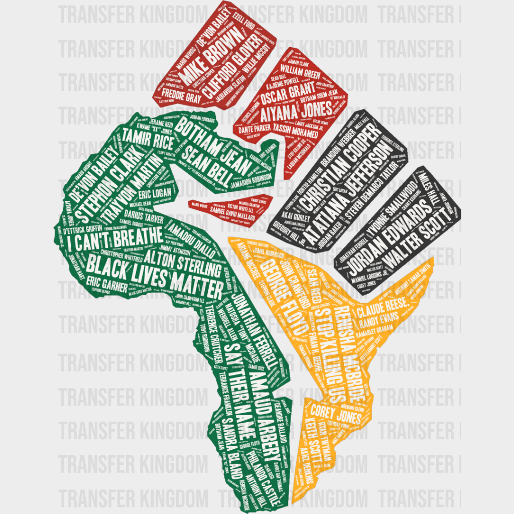 Black Lives Matter Fist Africa Design - Blm Dtf Transfer