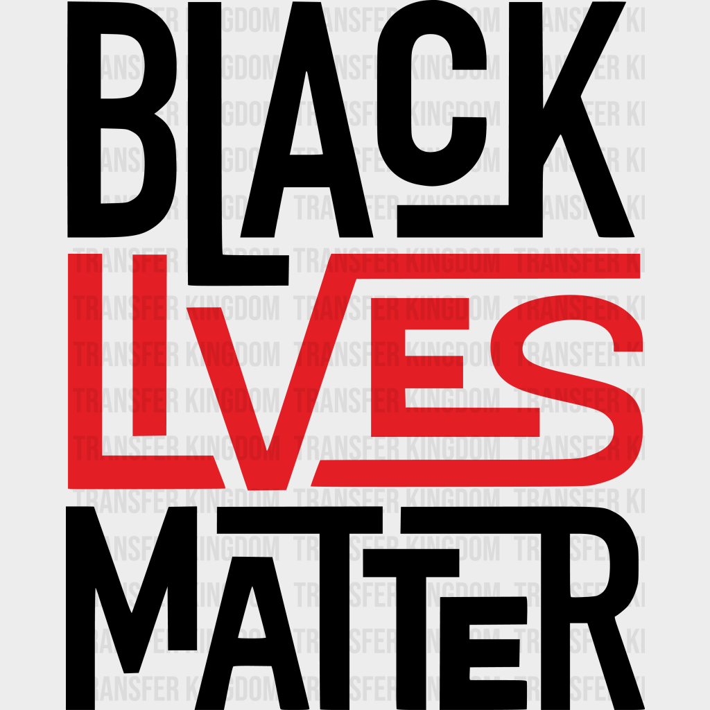 Black Lives Matter Red And Design - Blm Dtf Transfer Unisex S & M (10’’) / Dark Color See Imaging