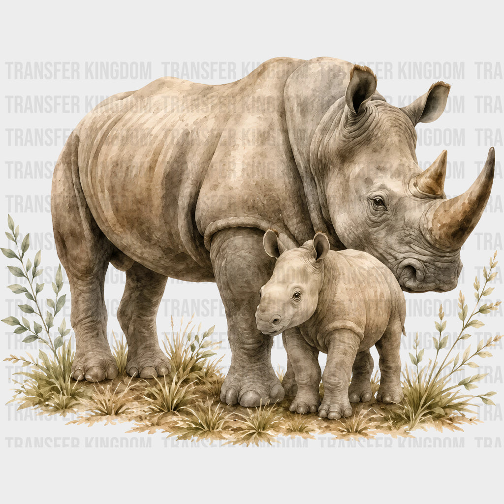 Black Rhinoceros - Animals DTF Transfers