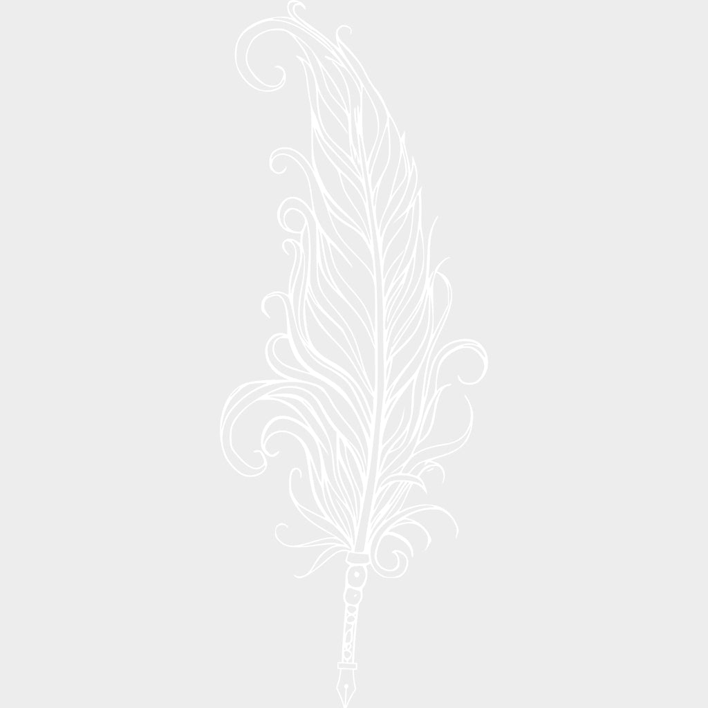 Black & White Quill - Writing DTF Transfers transfer-kingdom Light Color Design (See Imaging)