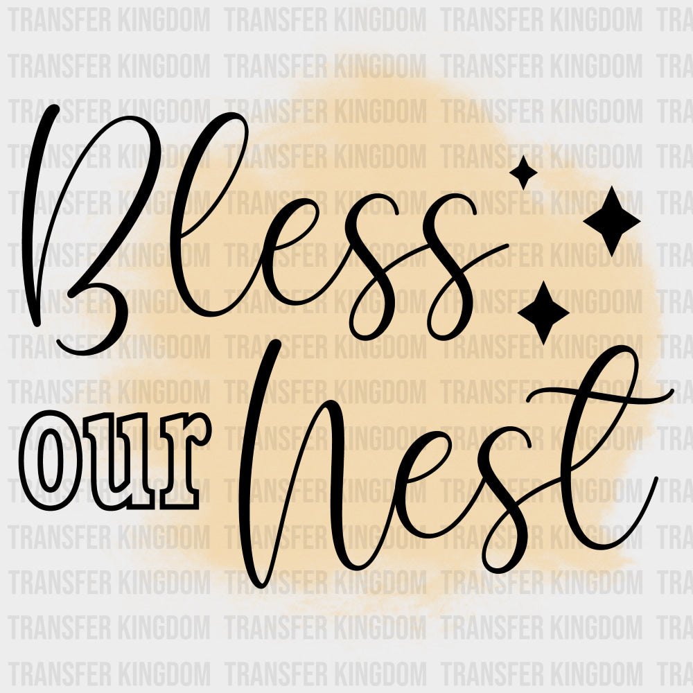Bless Our Nest - Family DTF Transfers transfer-kingdom Dark Color Design (See Imaging)