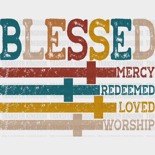 Blessed Colorful Design - Christianity Dtf Heat Transfer