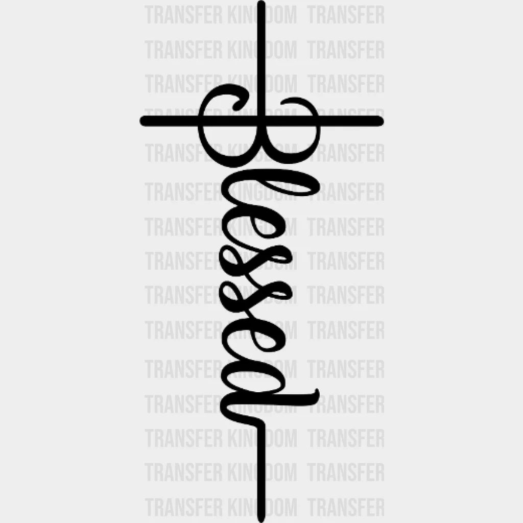 Blessed Cross Design - Dtf Heat Transfer