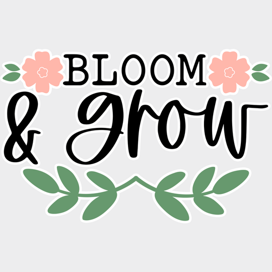 Bloom & Grow - Spring DTF Transfer Adult Unisex - S & M (10’’) / Light Color Design (See Imaging)