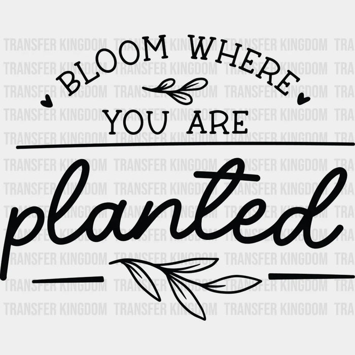 Bloom Where You Are Planted - Plants DTF Heat Transfer