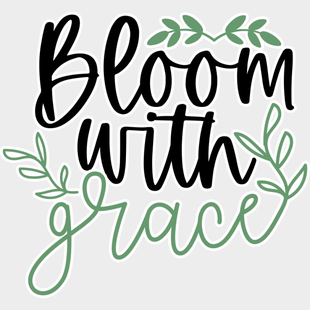 Bloom With Grace - Spring DTF Transfer Adult Unisex - S & M (10’’) / Light Color Design (See Imaging)