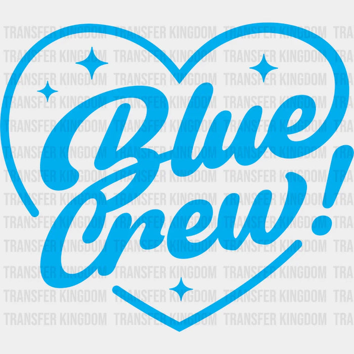 Blue Crew Heart Design - Gender Reveal DTF Transfer