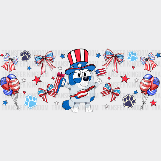 Bluey Design - 4Th Of July Cup Wrap Uv Sticker Permanent Dtf Decal