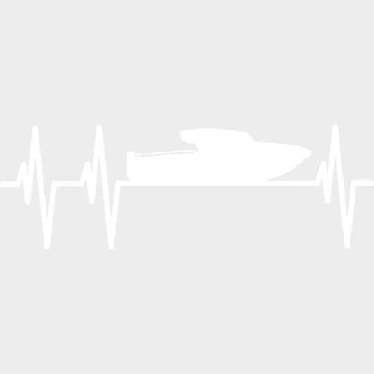 Boat ECG Line - Boating DTF Transfers Adult Unisex - S & M (10’’) / Light Color Design (See Imaging)