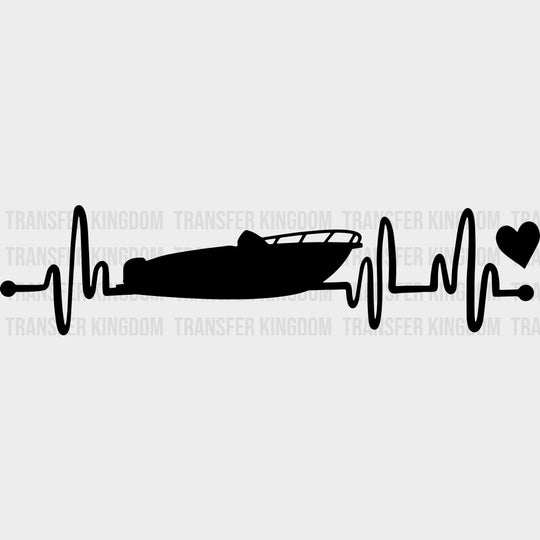 Boat Heart - Boating DTF Transfers Adult Unisex - S & M (10’’) / Dark Color Design (See Imaging)