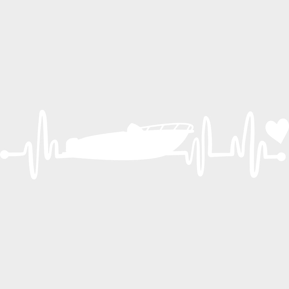 Boat Heart - Boating DTF Transfers Adult Unisex - S & M (10’’) / Light Color Design (See Imaging)