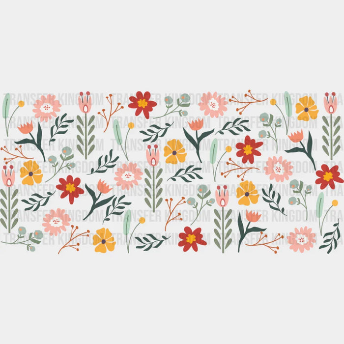 Boho Floral - General Cup Wrap UV Sticker Permanent UV DTF Decal