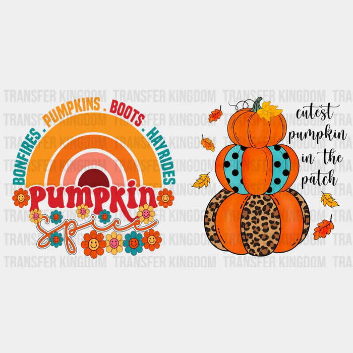 Bonfires Pumpkins Boots - Fall Cup Wrap UV Sticker Permanent UV DTF Decal