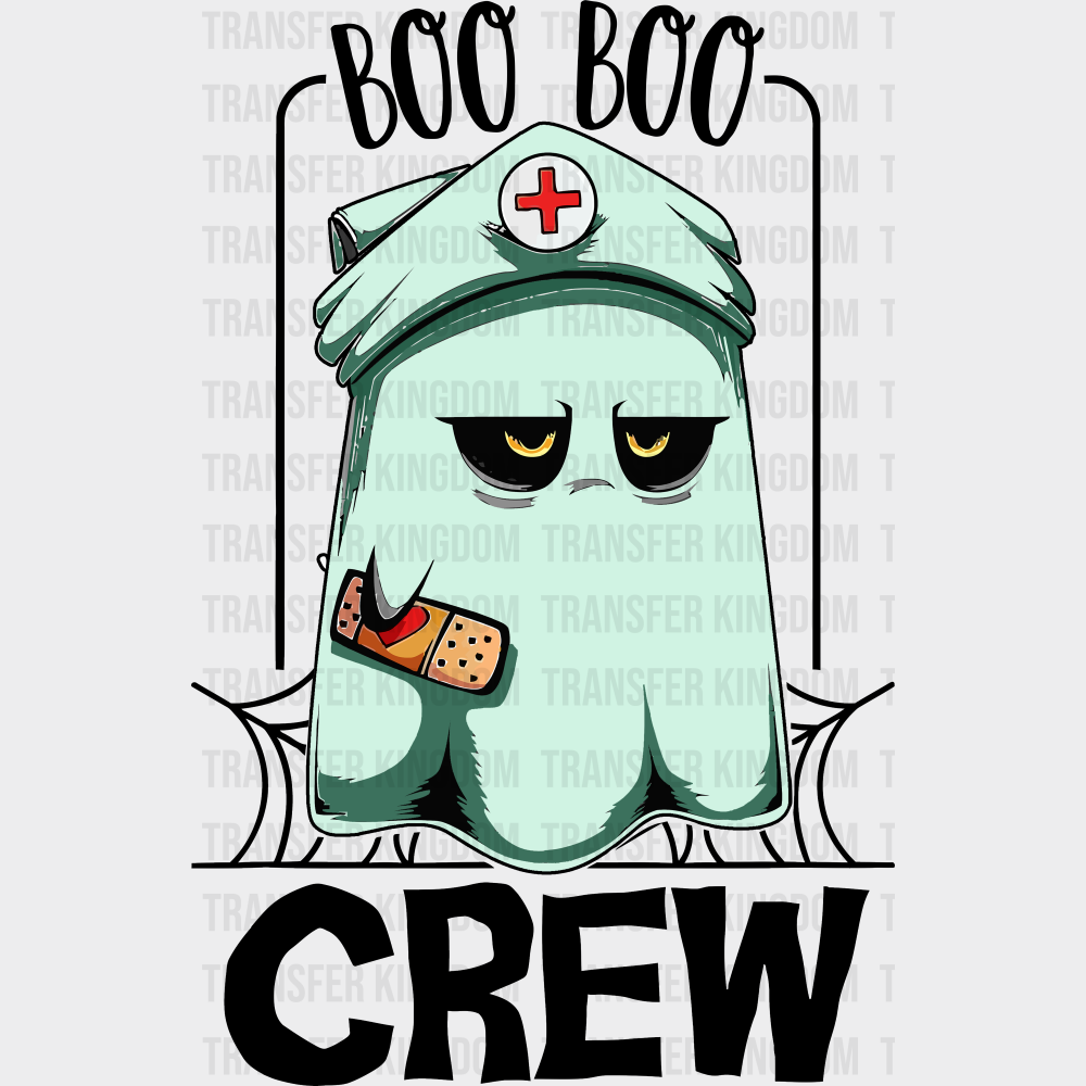 Boo Boo Crew - Halloween DTF Transfer Adult Unisex - S & M (10’’) / Dark Color Design (See Imaging)