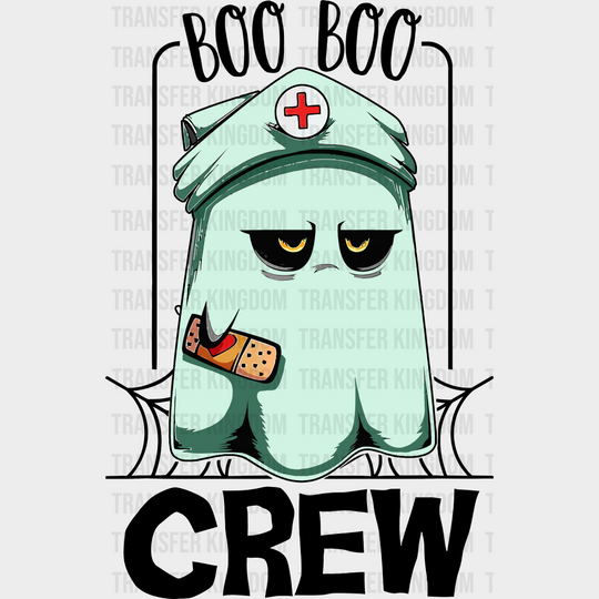 Boo Boo Crew - Halloween DTF Transfer Adult Unisex - S & M (10’’) / Dark Color Design (See Imaging)