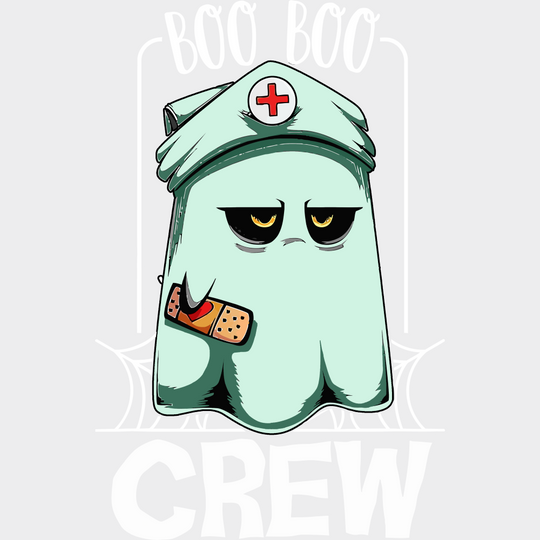 Boo Boo Crew - Halloween DTF Transfer Adult Unisex - S & M (10’’) / Light Color Design (See Imaging)