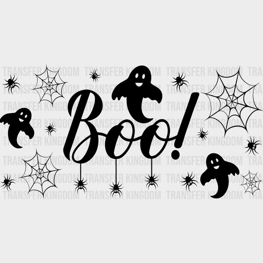 Boo Dark Design - Halloween Cup Wrap Uv Sticker Permanent Dtf Decal