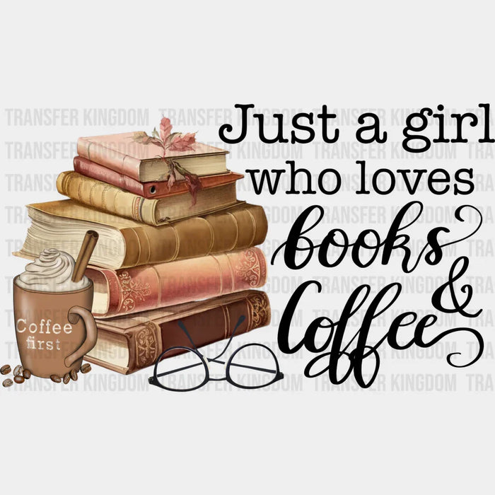 Books And Coffee - Reading DTF Heat Transfer