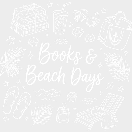 Books & Beach Days - Reading DTF Transfers - Adult Unisex - S & M (10’’) / Light Color Design (See Imaging)