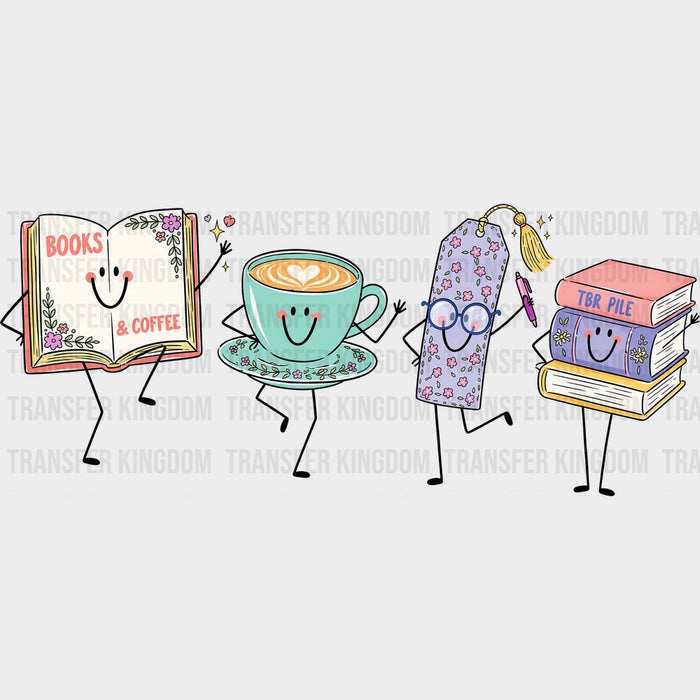 Books, Candle, Coffee - Reading DTF Transfers