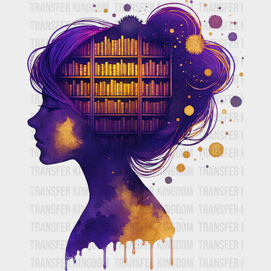 Books In Her Mind - Reading DTF Transfers
