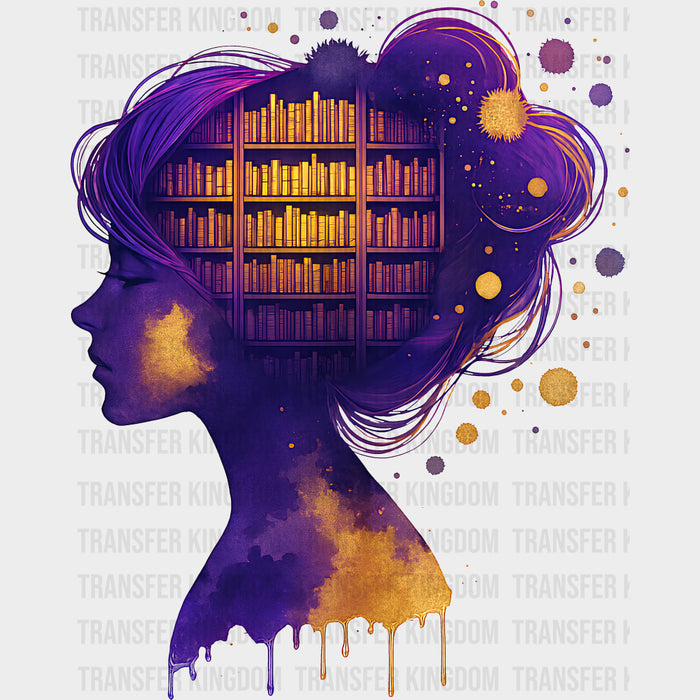 Books In Her Mind - Reading DTF Transfers