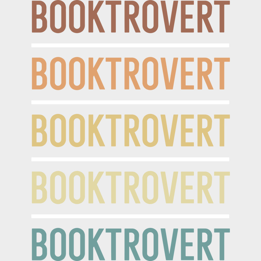 Booktrovert - Librarian DTF Transfers Adult Unisex - S & M (10’’) / Light Color Design (See Imaging)
