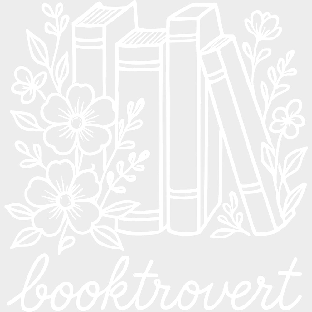 Booktrovert - Reading DTF Transfers - Adult Unisex - S & M (10’’) / Light Color Design (See Imaging)
